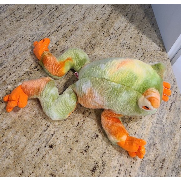 TY Beanie Buddies 2000 Prince the Frog 13" Orange Green - Picture 1 of 11